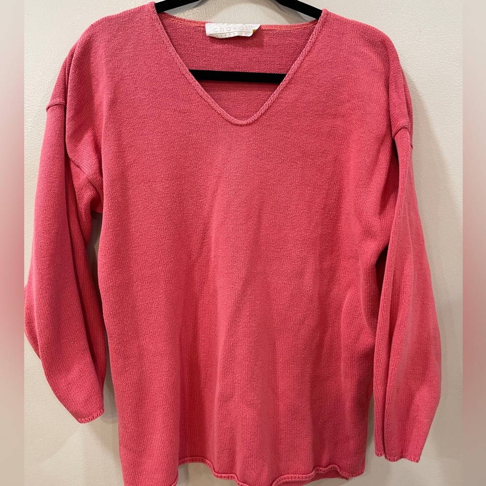 VTG Cotton Knit Cozy Sweater in Coral